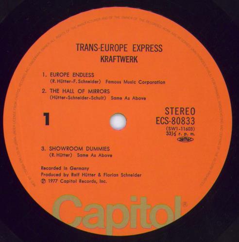 Kraftwerk Trans-Europe Express vinyl LP album (LP record) Japanese KRALPTR100875