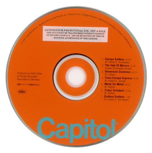 Kraftwerk Trans-europe Express CD album (CDLP) US KRACDTR123716