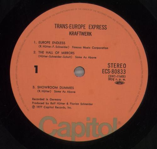 Kraftwerk Trans-Europe Express vinyl LP album (LP record) Japanese KRALPTR455401
