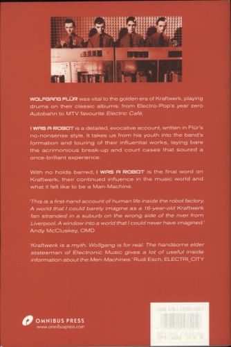 Kraftwerk Wolfgang Flur: I Was A Robot book UK KRABKWO864798