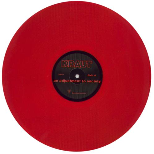 Kraut An Adjustment To Society - Red Vinyl vinyl LP album (LP record) US 8VXLPAN856340