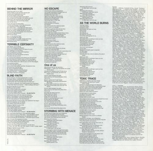 Kreator Terrible Certainty + Inner vinyl LP album (LP record) German KR6LPTE822421