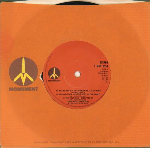 Kris Kristofferson Cisco Pike 7" vinyl single (7 inch record / 45) UK KRS07CI643636