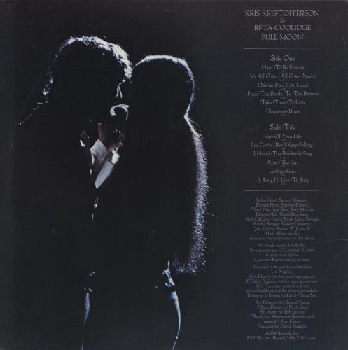 Kris Kristofferson Full Moon vinyl LP album (LP record) US KRSLPFU820009