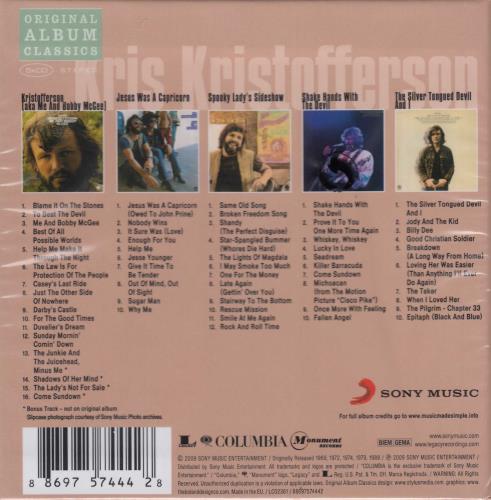 Kris Kristofferson Original Album Classics 5-CD album set UK KRS5COR485319