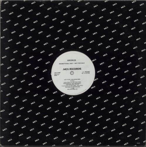 Krokus Let It Go 12" vinyl single (12 inch record / Maxi-single) US KRO12LE672081