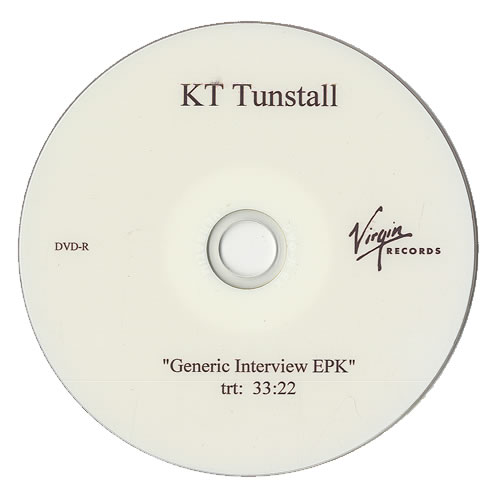 KT Tunstall Generic Interview EPK promo DVD-R US KT-DRGE491634