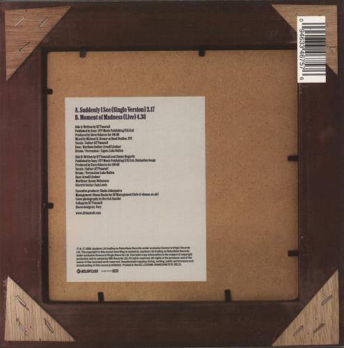 KT Tunstall Suddenly I See 7" vinyl single (7 inch record / 45) UK KT-07SU333345