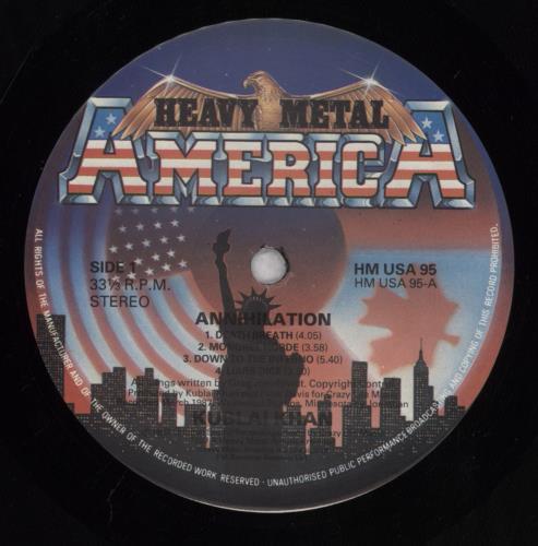 Kublai Khan Annihilation vinyl LP album (LP record) UK 67FLPAN838692