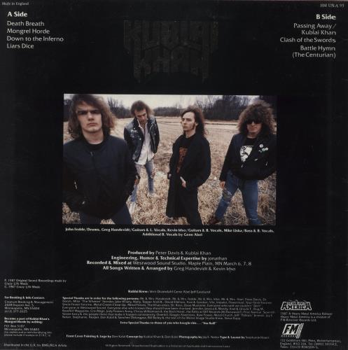 Kublai Khan Annihilation vinyl LP album (LP record) UK 67FLPAN838692