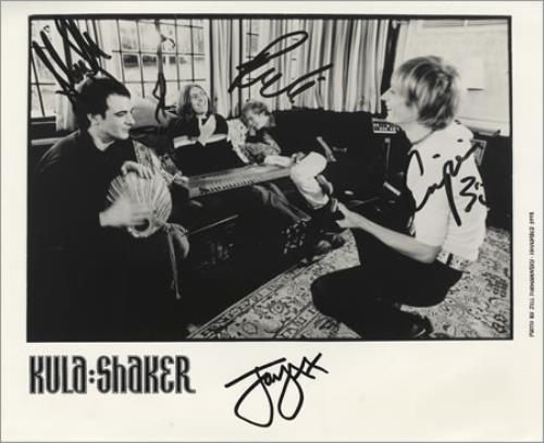 Kula Shaker Autographed Publicity Photograph photograph UK KULPHAU383436