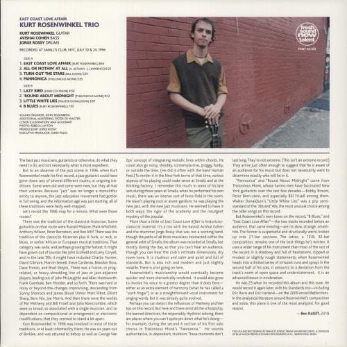 Kurt Rosenwinkel East Coast Love Affair vinyl LP album (LP record) Spanish 9U0LPEA869892