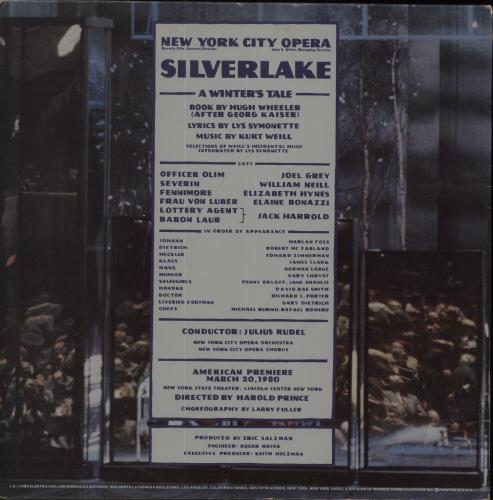 Kurt Weill Silverlake (A Winter's Tale) 2-LP vinyl record set (Double LP Album) US KU02LSI791328