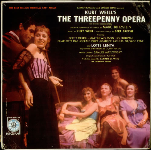 Kurt Weill The Threepenny Opera vinyl LP album (LP record) US KU0LPTH539144