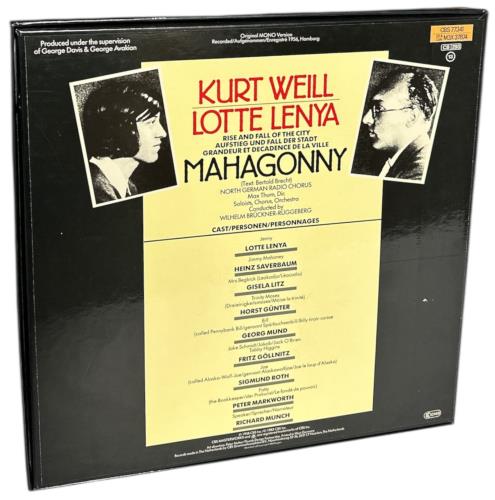 Kurt Weill Weill: Mahagonny Vinyl Box Set Dutch KU0VXWE879749