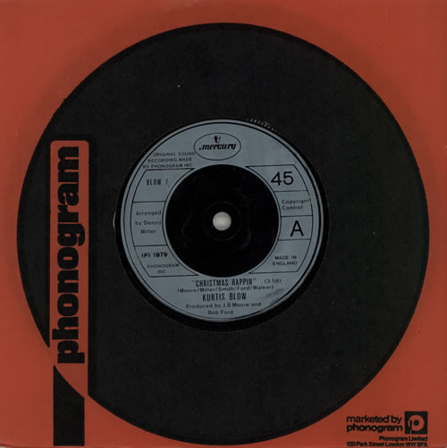 Kurtis Blow Christmas Rappin 7" vinyl single (7 inch record / 45) UK KUW07CH569004