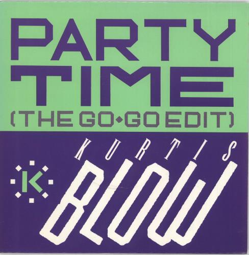 Kurtis Blow Party Time 7" vinyl single (7 inch record / 45) UK KUW07PA714086