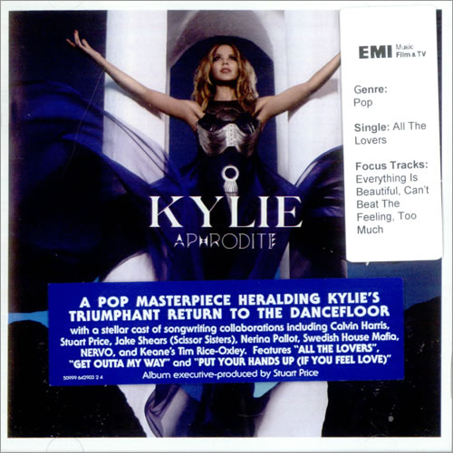 Kylie Minogue Aphrodite CD album (CDLP) US KYLCDAP514511