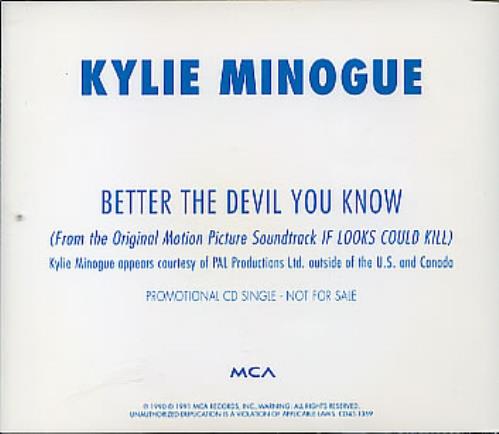 Kylie Minogue Better The Devil You Know CD single (CD5 / 5") US KYLC5BE17447