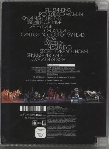 Kylie Minogue Body Language Live DVD UK KYLDDBO290925