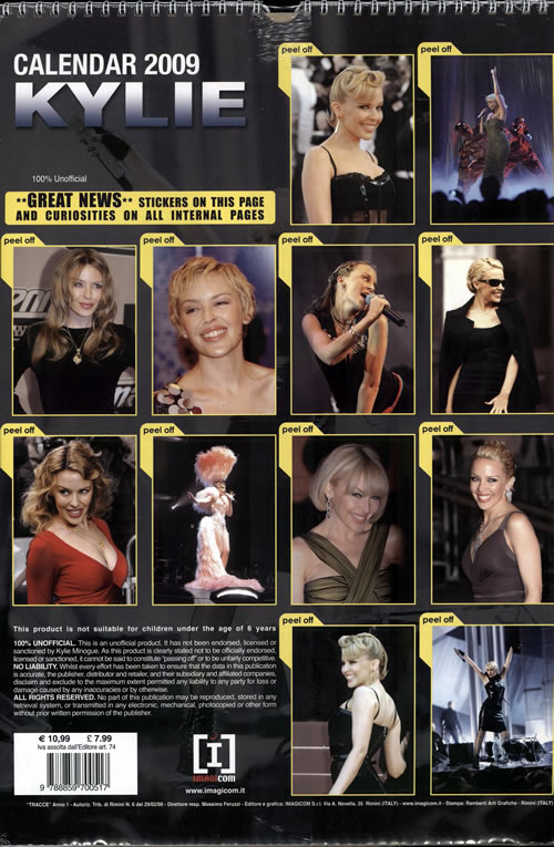 Kylie Minogue Calendar 2009 calendar Italian KYLCACA571305