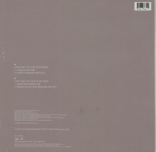 Kylie Minogue Can't Get You Out Of My Head - Sealed 12" vinyl single (12 inch record / Maxi-single) US KYL12CA208550