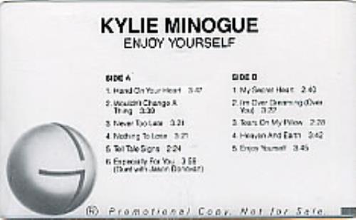 Kylie Minogue Enjoy Yourself cassette album US KYLCLEN307481