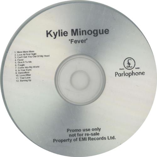 Kylie Minogue Fever CD-R acetate UK KYLCRFE663686