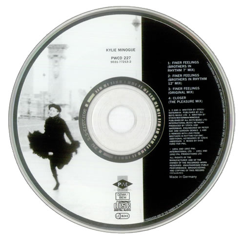 Kylie Minogue Finer Feelings CD single (CD5 / 5") German KYLC5FI04365