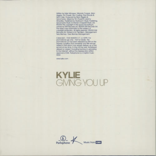 Kylie Minogue Giving You Up - Card Sleeve CD single (CD5 / 5") UK KYLC5GI321517
