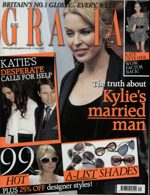 Kylie Minogue Grazia - May & September 2007 Issues magazine UK KYLMAGR606208