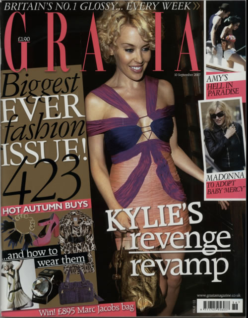 Kylie Minogue Grazia - May & September 2007 Issues magazine UK KYLMAGR606208