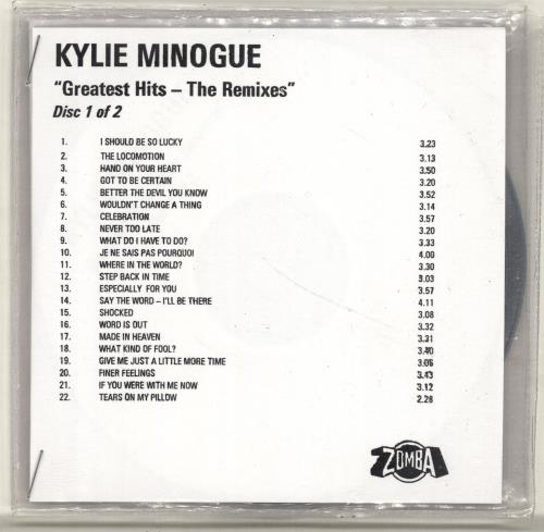 Kylie Minogue Greatest Hits - The Remixes CD-R acetate UK KYLCRGR226775