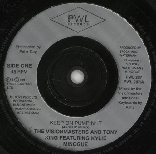 Kylie Minogue Keep On Pumpin' It 7" vinyl single (7 inch record / 45) UK KYL07KE178801