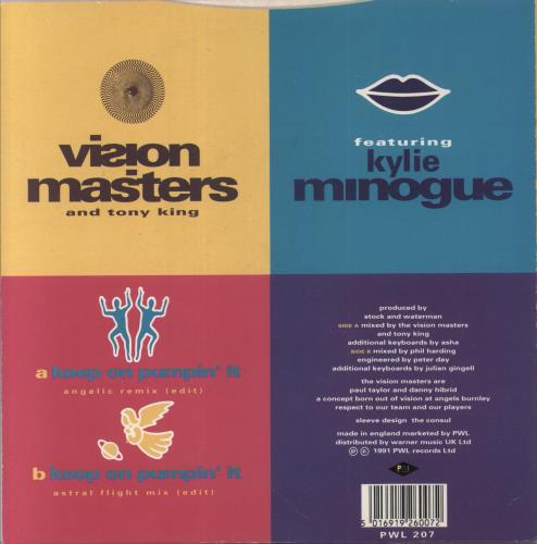 Kylie Minogue Keep On Pumpin' It 7" vinyl single (7 inch record / 45) UK KYL07KE178801