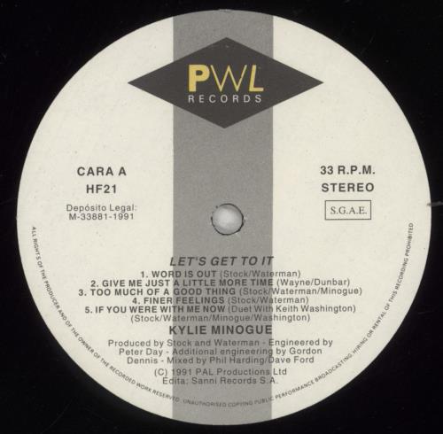 Kylie Minogue Let's Get To It vinyl LP album (LP record) Spanish KYLLPLE507404