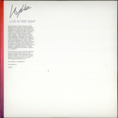 Kylie Minogue Love At First Sight CD single (CD5 / 5") UK KYLC5LO213926