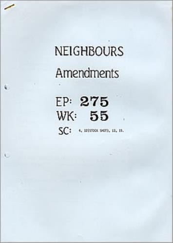 Kylie Minogue Neighbours Script memorabilia Australian KYLMMNE353671
