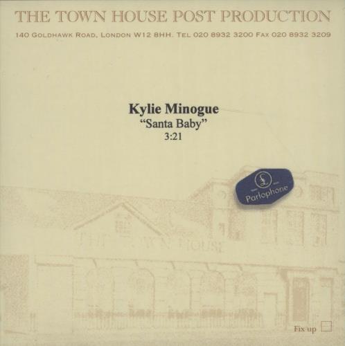 Kylie Minogue Santa Baby CD-R acetate UK KYLCRSA668299