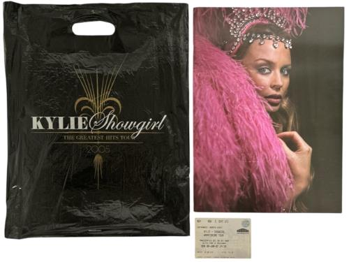 Kylie Minogue Showgirl Homecoming Tour Programme + Ticket Stub + Bag tour programme UK KYLTRSH867714