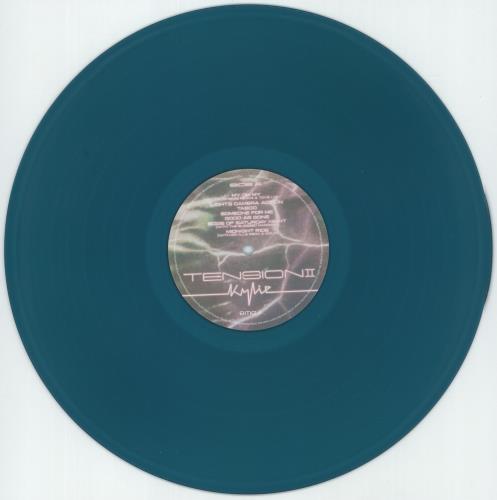 Kylie Minogue Tension II - Turquoise Vinyl + Autographed Print vinyl LP album (LP record) UK KYLLPTE879067