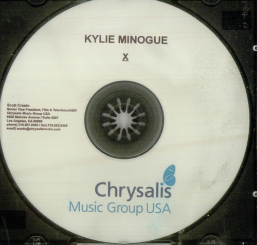Kylie Minogue X CD-R acetate US KYLCRX544076