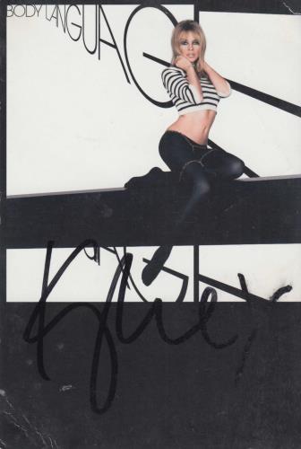 Kylie Minogue Body Language - Autographed Postcard memorabilia UK KYLMMBO713684