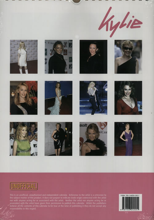 Kylie Minogue Calendar 2008 UK Calendar 571296 CALENDAR