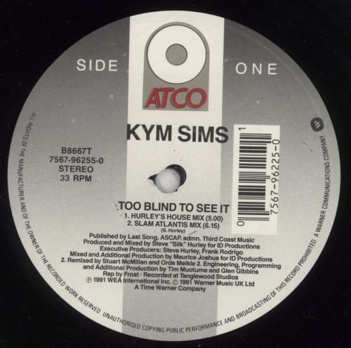 Kym Sims Too Blind To See It 12" vinyl single (12 inch record / Maxi-single) UK KYM12TO195791
