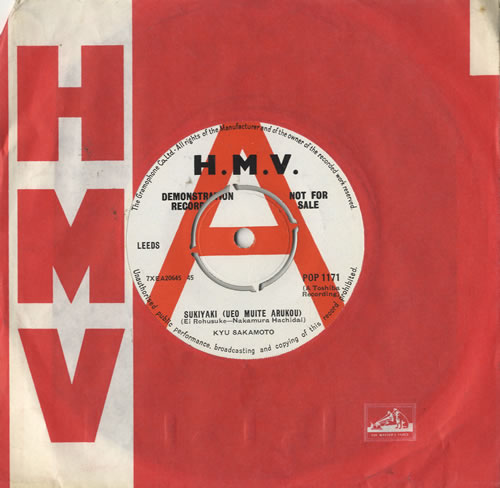 Kyu Sakamoto Sukiyaki (Ueo Muite Arukou) 7" vinyl single (7 inch record / 45) UK KSA07SU483765