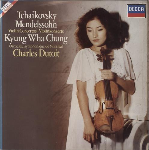 Kyung-Wha Chung Tchaikovsky & Mendelssohn Violin Concertos - 1st - EX vinyl LP album (LP record) UK KY0LPTC803701