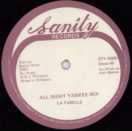 La Famille All Night Long 12" vinyl single (12 inch record / Maxi-single) UK 1AL12AL783690