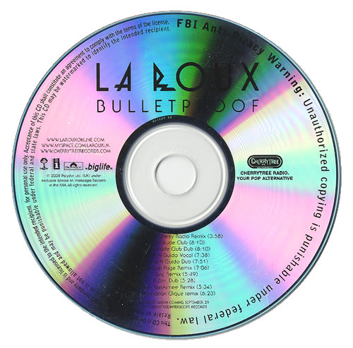 La Roux Bulletproof CD-R acetate US OUXCRBU486372