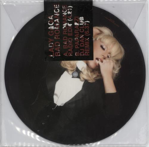 Lady Gaga Bad Romance 7" vinyl picture disc (7 inch picture disc single) UK LGQ7PBA877026